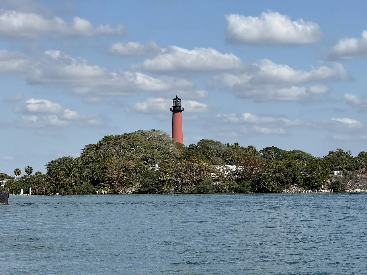 Jupiter Inlet Lighthouse seen from DuBois Park in Jupiter, Florida